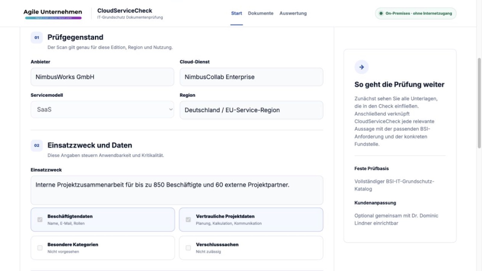 Einsatzzweck, Datenarten und Schutzbedarf bilden den Maßstab für die Bewertung von SLA-Zusagen.